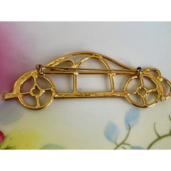 Vintage 1980s Large Statement Brooch Retro Car Vehicle - Picture 2 of 6